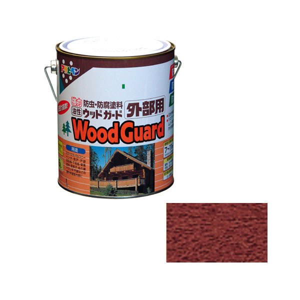 アサヒペン:ウッドガード外部用1.6Lマホガニー7 - 塗料 木部 保護 の通販は