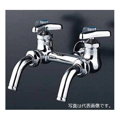 KVK:二口吐水口回転形水栓 (双口ホーム水栓) K112 水道 蛇口 キッチン 厨房 K112