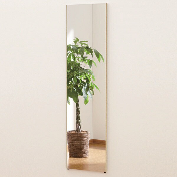 リフェクス(REFEX):新ロング姿見ミラー 40×140cm (厚み2cm) メープル 細枠 RM9/MM【メーカー直送品】 リフェクス ミラー 姿見 安全 割れない 鏡 軽い きれい RM9/MM