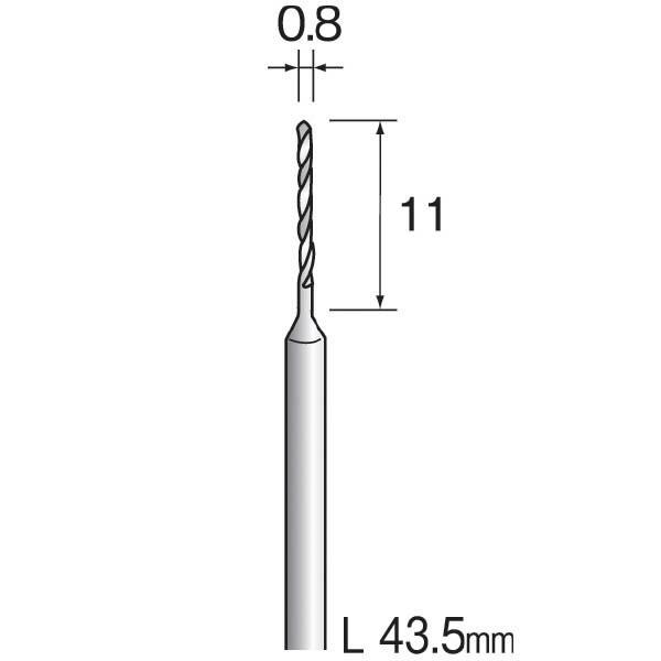 ミニター: (#B5505)ツイストドリルハイス 0.8 (10コ) KA1114 切削 工具 超硬カッター KA1114 の通販は