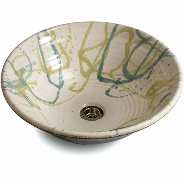 重蔵窯:MEBIUSU 四季 手洗い鉢 Mebi117-40唐三彩 信楽焼 手洗い 洗面 焼き物 Mebi117-40 唐三彩(とうさんさい) の通販は