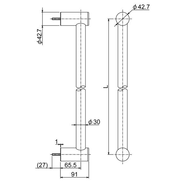 リラインス:ニギリバーI型 1000mm R2937-1000【メーカー直送品