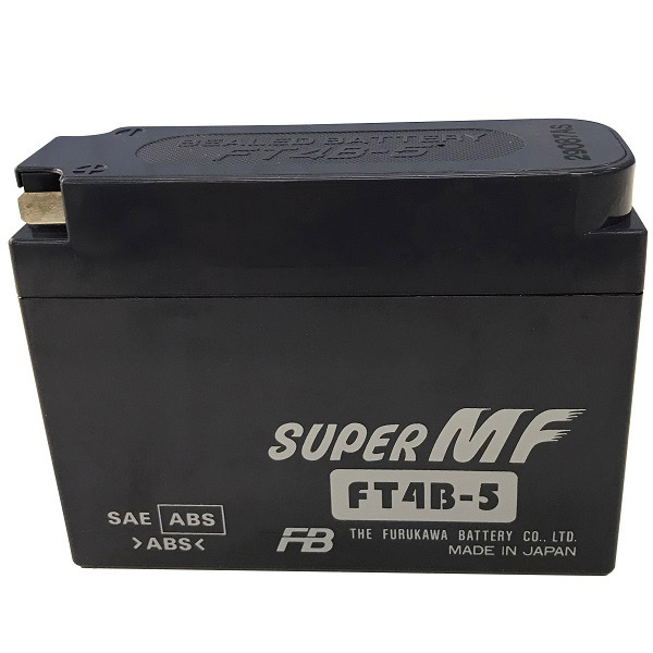 古河電池:シールド型 バイク用バッテリー ［ 液入充電済 ］ FTシリーズ FT4B-5 FB 古河電池 古河バッテリー メンテナンスフリー FT4B-5