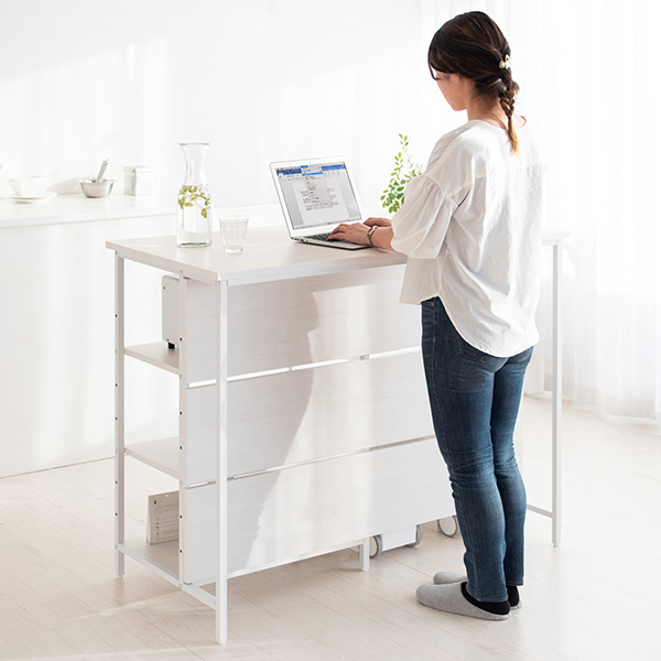 宮武製作所:キッチンカウンターテーブル Salus(サルース) ホワイト KNT-1260【メーカー直送品】 の通販は 20,350円