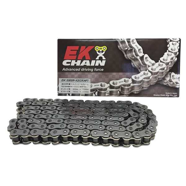 エヌマチェーン:EKチェーン 530SR-X2(CR;NP) 104リンク カシメジョイント カラー：シルバー 4571291814783 カシメタイプ バイクチェーン の通販は 8,405円