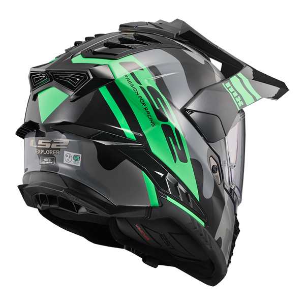 LS2 HELMETS:ヘルメット EXPLORER F CAMO TITANIUM GREEN Sサイズ