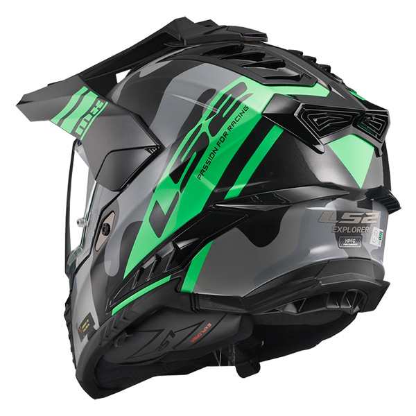 LS2 HELMETS:ヘルメット EXPLORER F CAMO TITANIUM GREEN Sサイズ