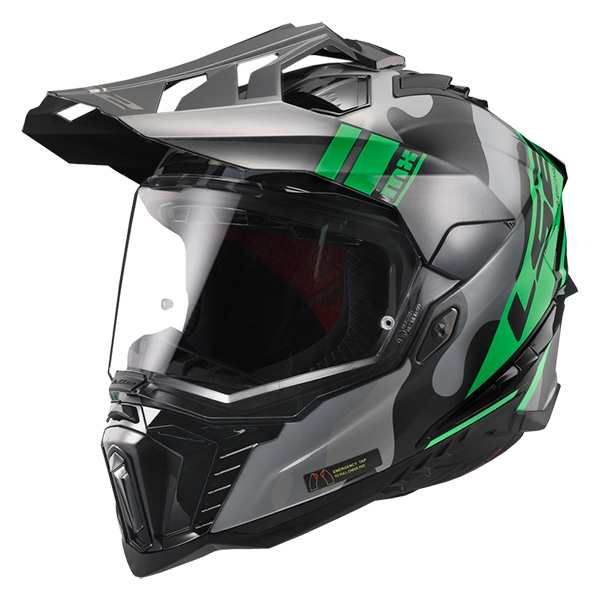 LS2 HELMETS:ヘルメット EXPLORER F CAMO TITANIUM GREEN XLサイズ