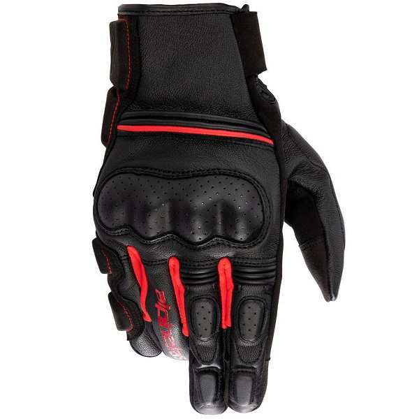 アルパインスターズ:PHENOM LEATHER GLOVE 1303 BLACK BRIGHT RED M - アルパインスターズ PHENOM レザーグローブの通販は