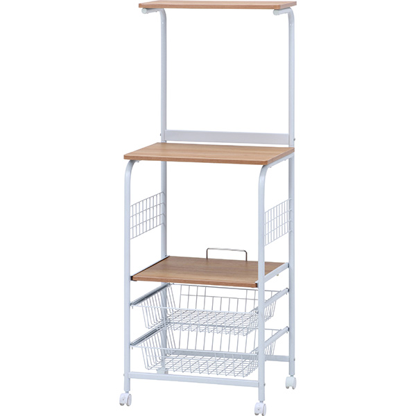不二貿易:レンジワゴン　FBC-03-1　WH/NA 00014691【メーカー直送品】【地域制限有】 組立品