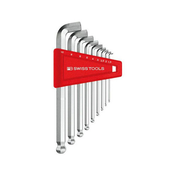 PB SWISS TOOLS(PBスイスツールズ):2212.H-10 ショートヘッド六角棒レンチセット(パックナシ) 2212H-10 の通販は