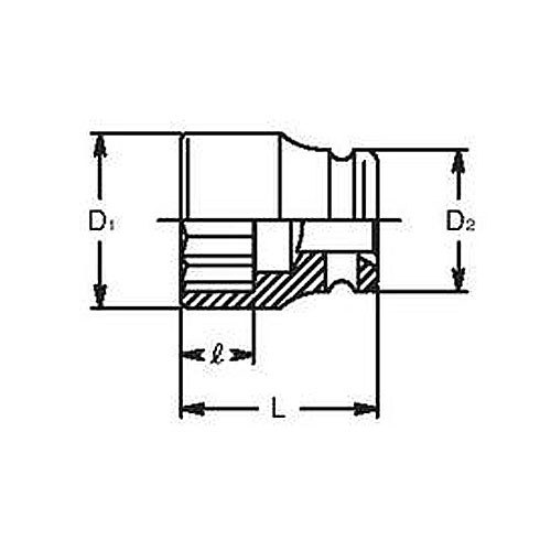 ko-ken(コーケン):1sq 12角インパクトソケット 18405M-65 12角ソケット 1゛(25.4mm) 18405M-65 