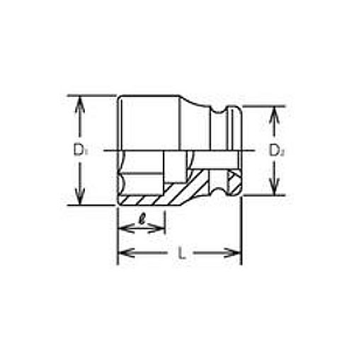 ko-ken(コーケン):2.1/2sq インパクトソケット 19400A-3.7/8 6角ソケット 2-1 2゛(63.5mm) 19400A-3.7 8 