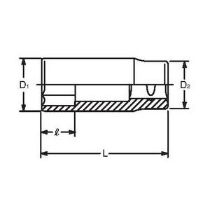 ko-ken(コーケン):3/4sq 6角ディープソケット 6300A-2.1/4 3 4゛(19mm) 6300A-2.1 4 