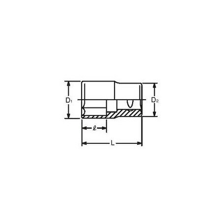 ko-ken(コーケン):1sq 6角スタンダードソケット 8400A-2.3/16 6角ソケット 1゛(25.4mm) 8400A-2.3 16 