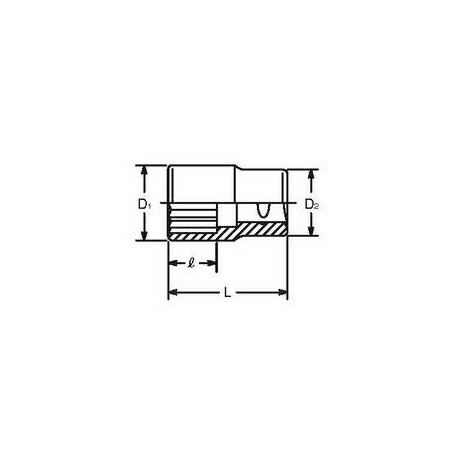 ko-ken(コーケン):1sq 12角スタンダードソケット 8405A-2.5/8 12角ソケット 1゛(25.4mm) 8405A-2.5 8 