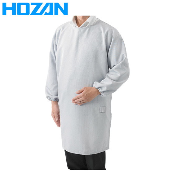 HOZAN(ホーザン):ESD袖付エプロン  F-190-L ESD袖付エプロン の通販は 5,241円