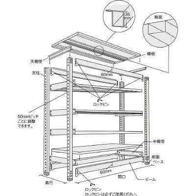 TRUSCO(トラスコ中山):ＴＲＵＳＣＯ Ｍ２型軽中量棚