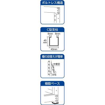 TRUSCO(トラスコ中山):ＴＲＵＳＣＯ Ｍ２型軽中量棚