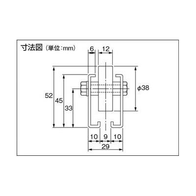 TRUSCO(トラスコ中山):ホイールコンベヤ樹脂製Φ38X12 P50XL1800 V-38N