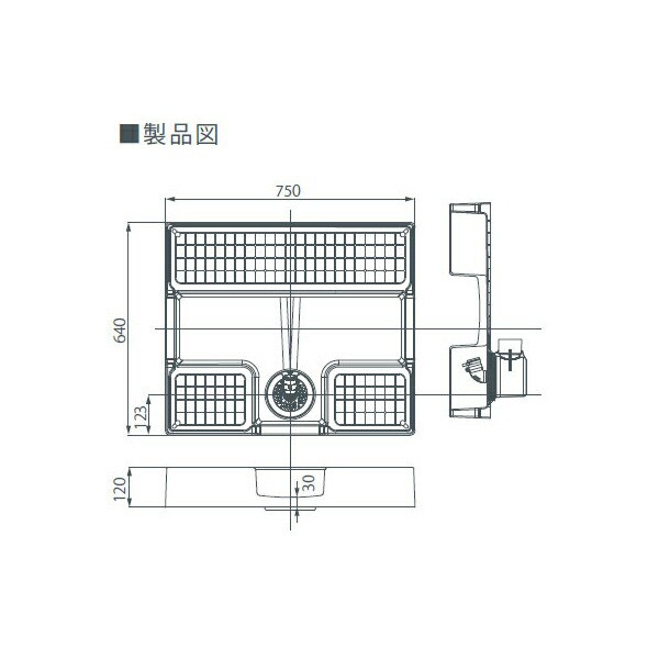 テクノテック:かさ上げ防水パン イージーパン ニューホワイト TPD750-CW2【メーカー直送品】【地域制限有】 洗濯機 かさ上げ工事 排水 ラ