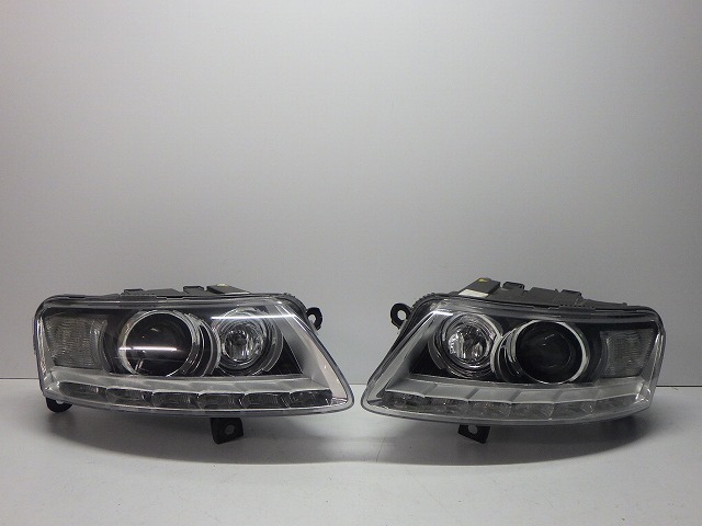 アウディ　A6　ヘッドライト　左右　4F　後期　4F0941004/4F0941003　美品　260611236