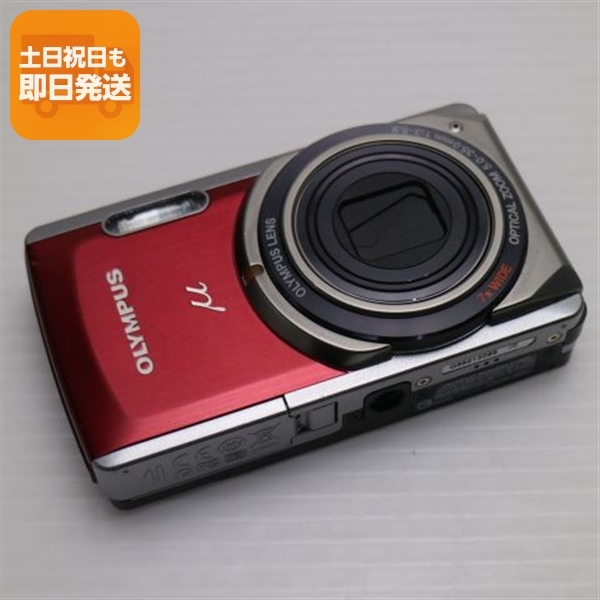 超美品 μ-7020 レッド 中古本体 安心保証 即日発送 OLYMPUS デジカメ