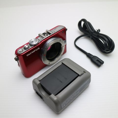 美品 E-PL3 レッド ボディ 中古本体 安心保証 即日発送 OLYMPUS デジタル一眼 本体