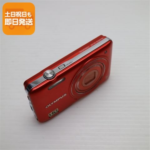 美品 VG-145 レッド 中古本体 安心保証 即日発送 OLYMPUS デジカメ デジタルカメラ 本体