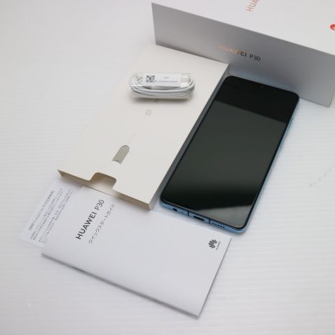 超美品 HUAWEI P30 オーロラ スマホ 本体 白ロム 中古