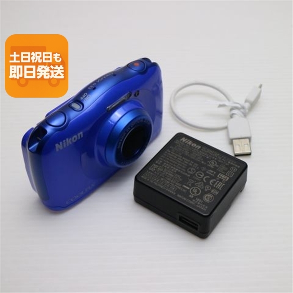 美品 COOLPIX S33 ブルー 中古本体 安心保証 即日発送 コンデジ Nikon 本体 8,784円
