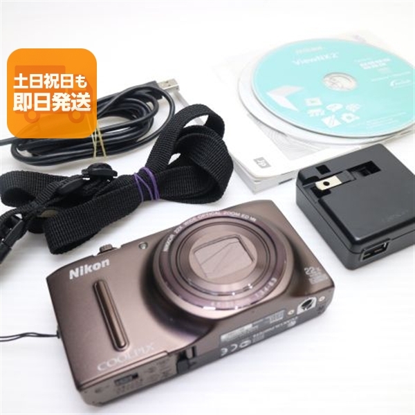美品 COOLPIX S9500 セピアブラウン 中古本体 安心保証 即日発送 デジカメ Nikon 本体