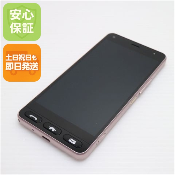 新品同様 Y!mobile 705KC かんたん スマホ ピンク  スマホ 本体 白ロム 中古