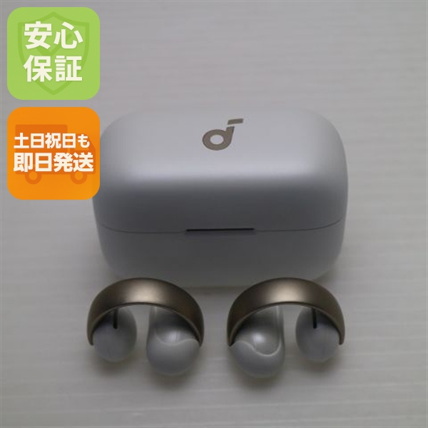 新品同様 Anker Soundcore AeroClip ホワイト & ゴールド オープン