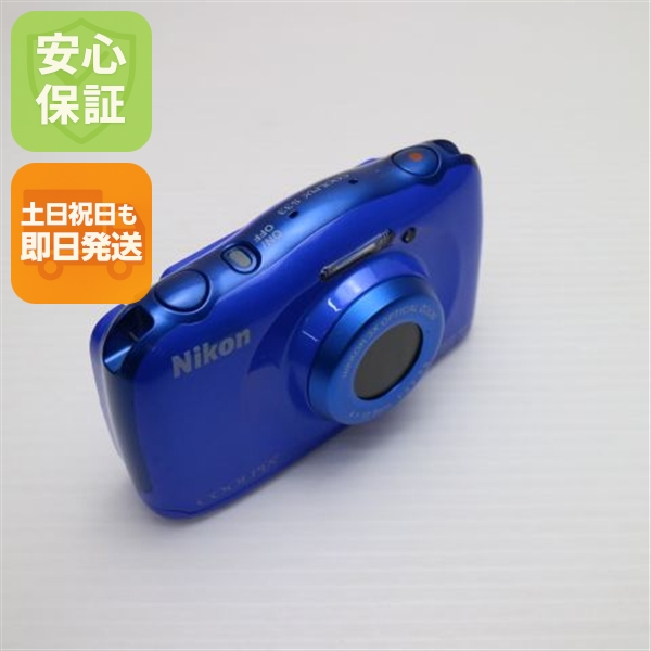 超美品 COOLPIX S33 ブルー 中古本体 安心保証 即日発送 コンデジ Nikon 本体