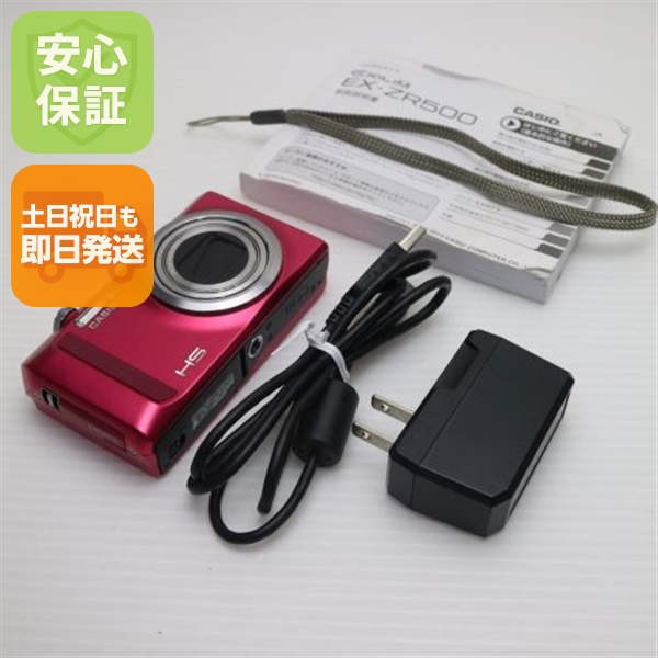 新品同様 EX-ZR500 レッド 中古本体 安心保証 即日発送 デジカメ CASIO 本体