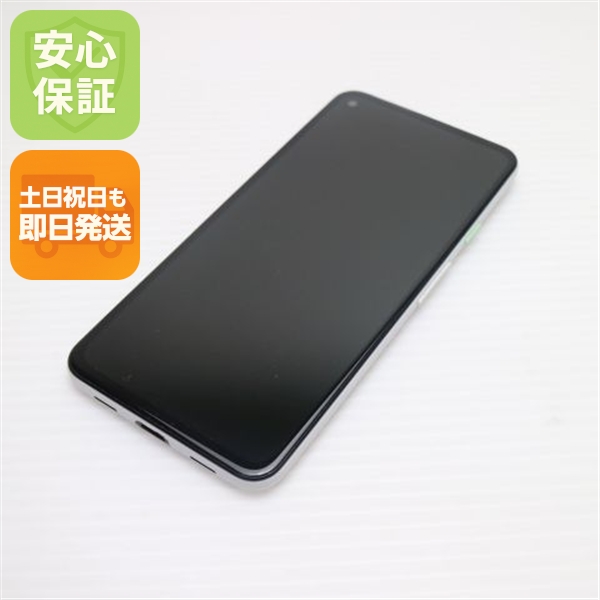 安心保証 美品 SoftBank Google Pixel 4a (5G) 128GB クリアリーホワイト スマホ 中古土日祝発送 即日発送