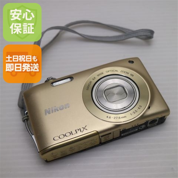 超美品 COOLPIX S3300 スイートゴールド 中古本体 安心保証 即日発送 デジカメ Nikon デジタルカメラ 本体