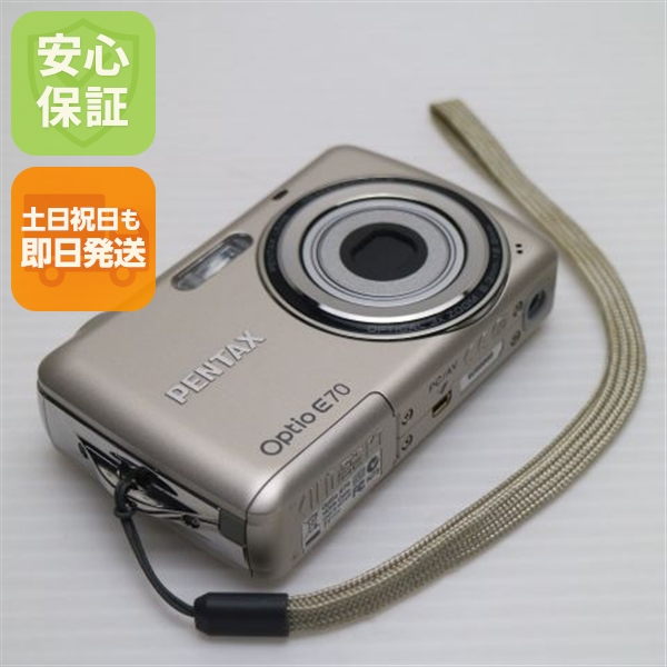 新品同様 Optio E70 ゴールド 中古本体 安心保証 即日発送 PENTAX デジカメ デジタルカメラ 本体