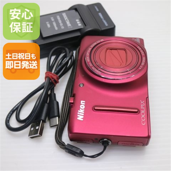 超美品 COOLPIX S9500 ヴェルヴェットレッド 中古本体 安心保証 即日発送 デジカメ Nikon 本体