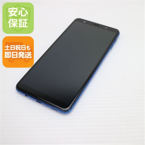 新品同様 SIMフリー Galaxy A7 ブルー スマホ 本体 白ロム 中古