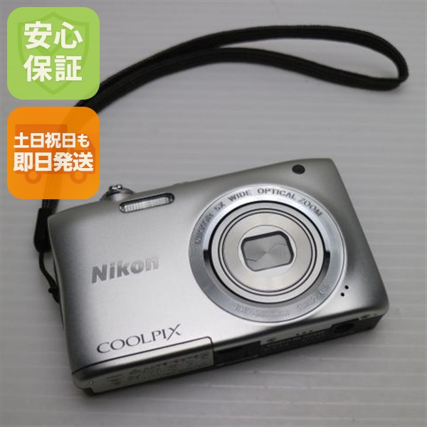 新品同様 COOLPIX S2900 シルバー 中古本体 安心保証 即日発送 コンデジ Nikon 本体