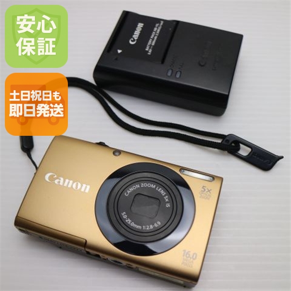 新品同様 PowerShot A3400 IS ゴールド 中古本体 安心保証 即日発送 デジカメ Canon デジタルカメラ 本体
