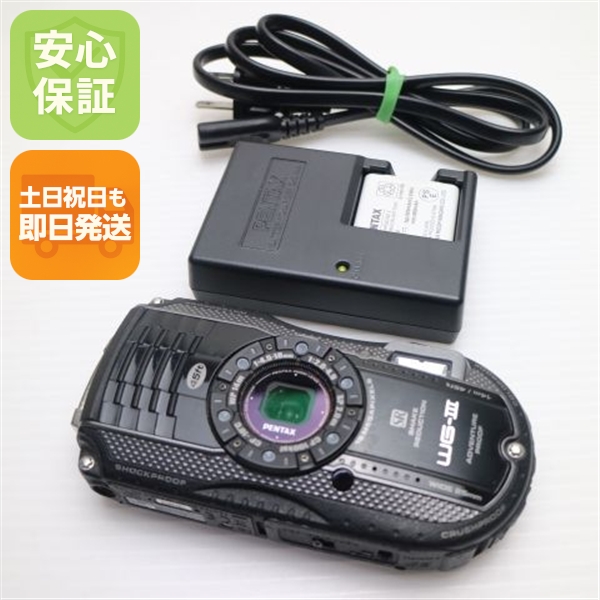 美品 WG-3 ブラック 中古本体 安心保証 即日発送 デジカメ PENTAX 本体