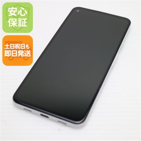 安心保証 超美品 SoftBank Google Pixel 4a (5G) 128GB クリアリーホワイト スマホ 中古土日祝発送 即日発送
