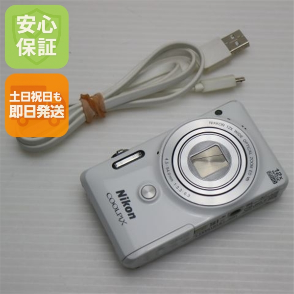 超美品 COOLPIX S6900 ナチュラルホワイト 中古本体 安心保証 即日発送 デジカメ ニコン 本体