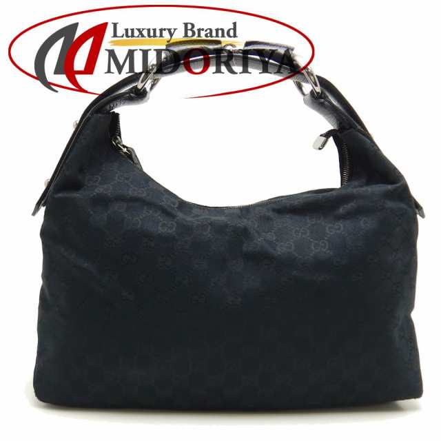 グッチ GUCCI 115867 ワンショルダーバッグ GG柄 キャンバス×レザー 黒 ...
