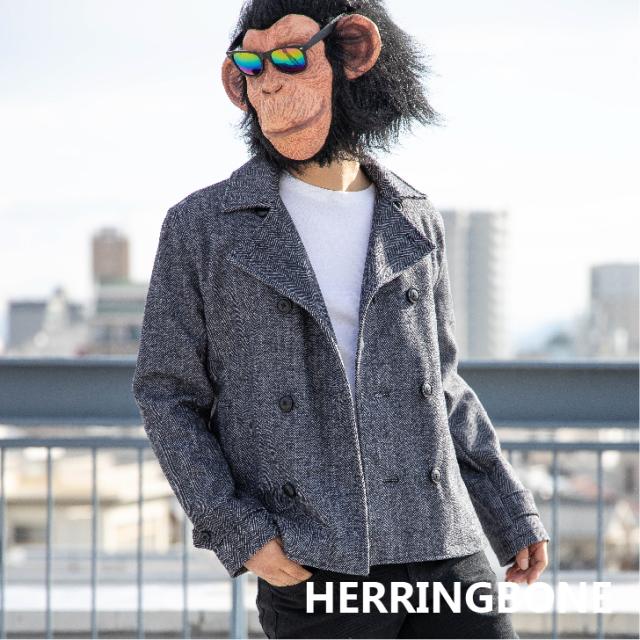 送料無料 Pコート メンズ Pコート メンズ ショート スリム 細身 ウール メルトン チェック柄 グレンチェック ヘリンボーン グレーの通販はau Pay マーケット お小遣い節約できる店 ローコス