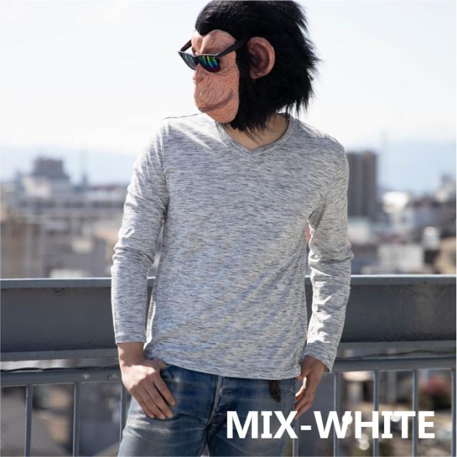 Tシャツ メンズ 長袖 Vネック スリム 細身 無地 杢 Mix 黒 白 赤 紺 長袖tシャツ Vネックtシャツ ロングtシャツ カットソー トップス イの通販はau Pay マーケット お小遣い節約できる店 ローコス