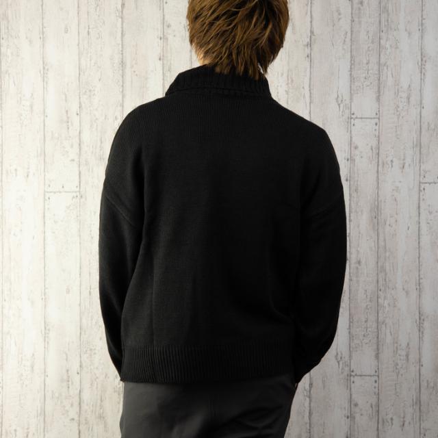 ニットセーター メンズ タートルネック ビッグシルエット オーバーサイズ 5ゲージ ミドルゲージ 黒 白 ベージュ タートルネックセーター の通販はau Pay マーケット お小遣い節約できる店 ローコス